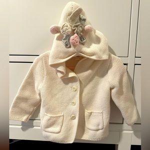 EUC Gap Unicorn Cardigan; size 12-18 months
